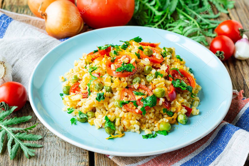 Qualitätszutaten: Bulgur, Gewürze und Öl